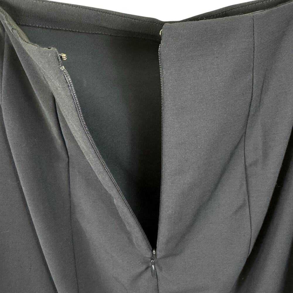 Talbots Navy Blue Wool Blend‎ Pleated Lined Fitted Short Business Skirt Size 8 - Picture 4 of 6